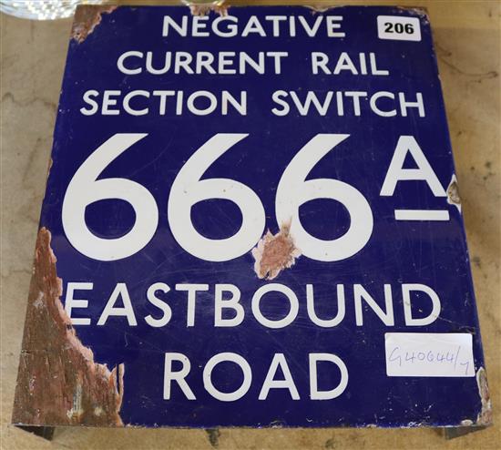 London Underground enamel sign